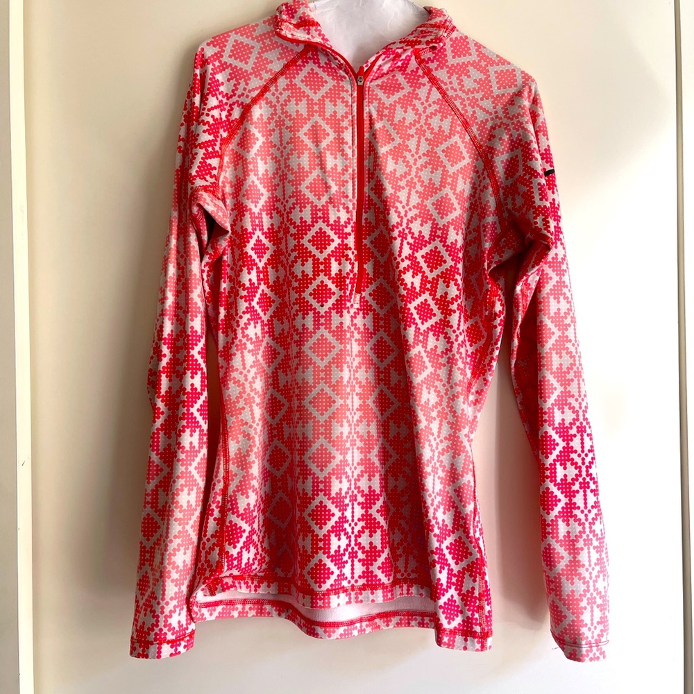 Nike Pro tribal print quarter zip pull over